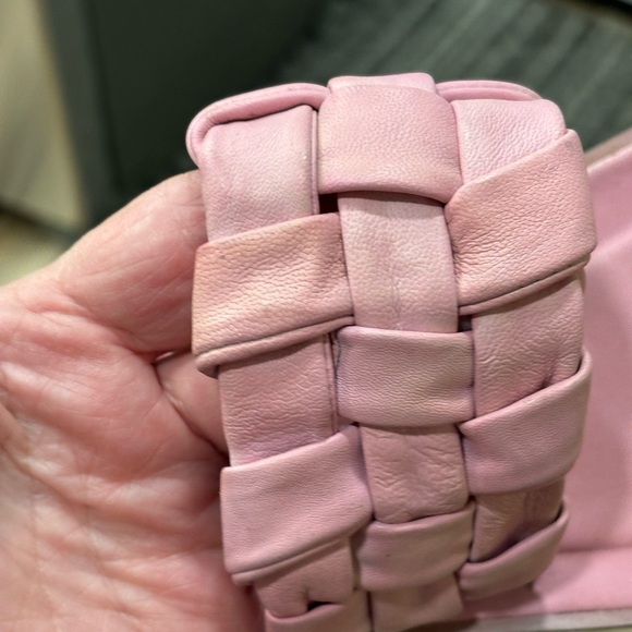 FREE PEOPLE Sandals River Pink Woven Leather Flats Sz 37 - Picture 6 of 12